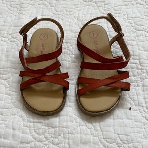 Brown straps sandals girl 7